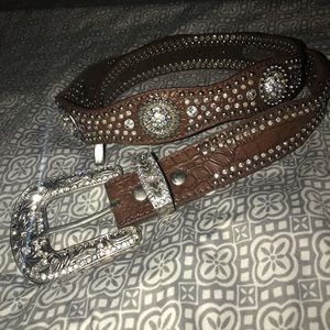 Bedazzled western belt